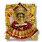Vara Lakshmi Goddess Face Set Devi Mata Mukhota Mahalaxmi Face Idol Velvet Gotta Dress Jewelry for Varalaxmi Vratam Navaratri Margashirsha Vratha Pooja Hindu Religious Temple